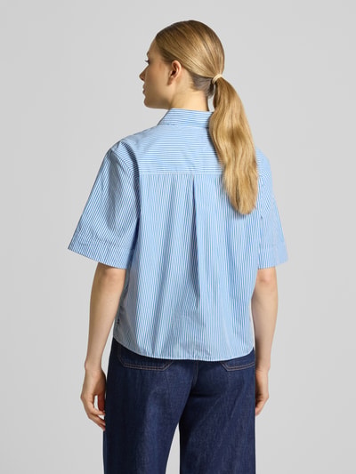 Tommy Hilfiger Boxy Fit Hemdbluse aus reiner Baumwolle Hellblau 5