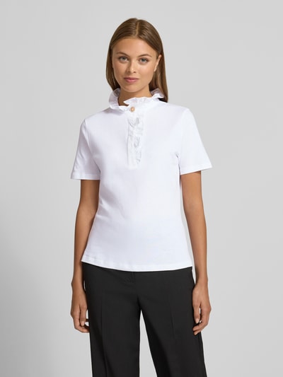 Rich & Royal T-shirt met opstaande kraag Wit - 4