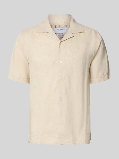 MARKUP Modern Fit Freizeithemd aus Leinen Modell 'CAMICIA' Sand 2