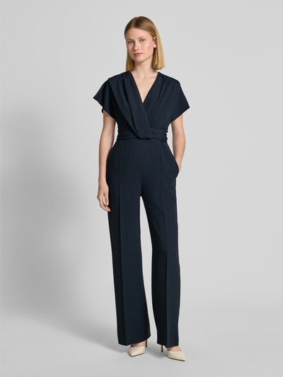 BOSS Jumpsuit met V-hals, model 'Debasa' Marineblauw - 4