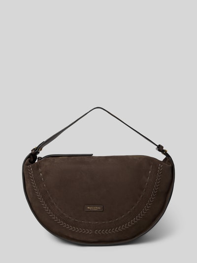 Produktfoto, Henkeltasche aus echt kalfsleer van Marc O'Polo in effen kleuren met labelpatch, ritssluiting, hoofdvak, velours materiaalverwerking.