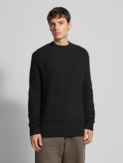 G-Star Raw Strickpullover mit gerippten Abschlüssen Anthrazit 4