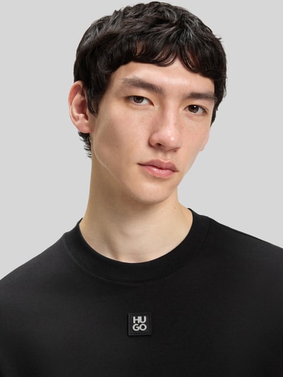 HUGO Regular Fit T-Shirt aus reine Baumwolle Modell 'DALILE' Black 3