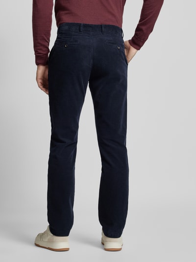 Tommy Hilfiger Regular fit corduroy broek met riemlussen, model 'DENTON' Marineblauw - 5