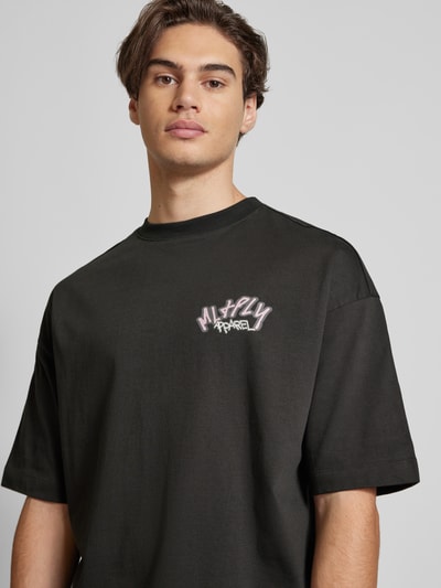 Multiply Apparel T-shirt z czystej bawełny Czarny 3