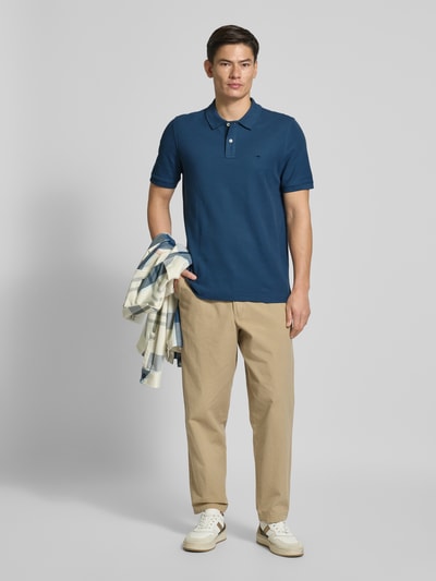 Fynch-Hatton Regular Fit Poloshirt mit Logo-Stitching Dunkelblau 1