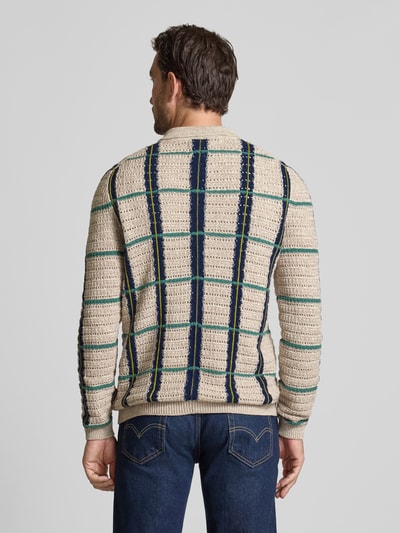 Marc O'Polo Regular fit gebreid jack van katoenmix Beige - 5