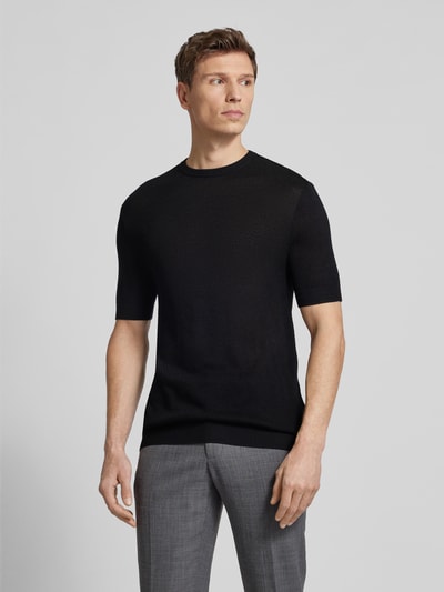 Emporio Armani T-Shirt mit Strukturmuster Black 4