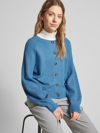 Christian Berg Woman Strickjacke mit Knopfleiste Rauchblau Melange 3