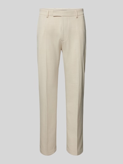 Cinque Regular fit pantalon met persplooien, model 'Beppe' Beige - 1