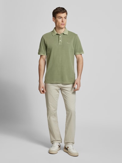 Gant Regular Fit Poloshirt von Label-Stitching Modell 'SUNFADED' Schilf 1