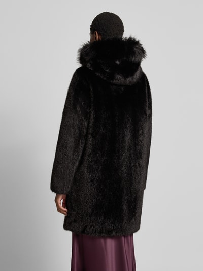 Marc Cain Regular Fit Mantel aus Kunstfell Black 5