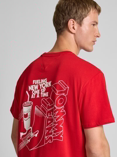Tommy Jeans Regular fit T-shirt van puur katoen Rood - 3