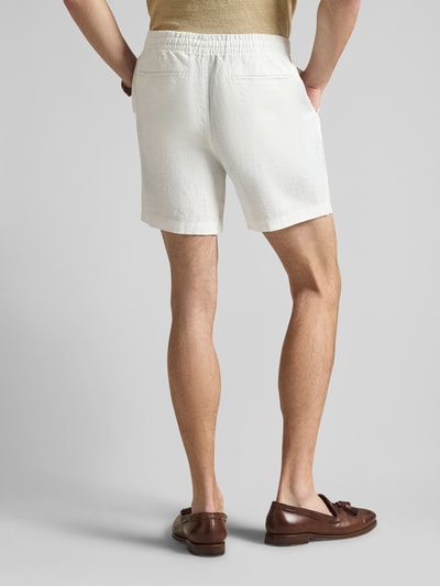 Polo Ralph Lauren Leinenshorts mit Tunnelzugbund und Logo Stitching Offwhite 5