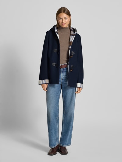 Christian Berg Woman Selection Houtje-touwtjejas met capuchon en knoopsluiting Donkerblauw - 1