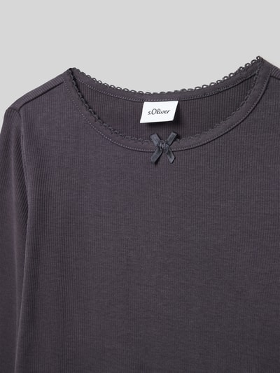 s.Oliver RED LABEL Slim fit shirt met lange mouwen van katoenmix Grafiet - 2