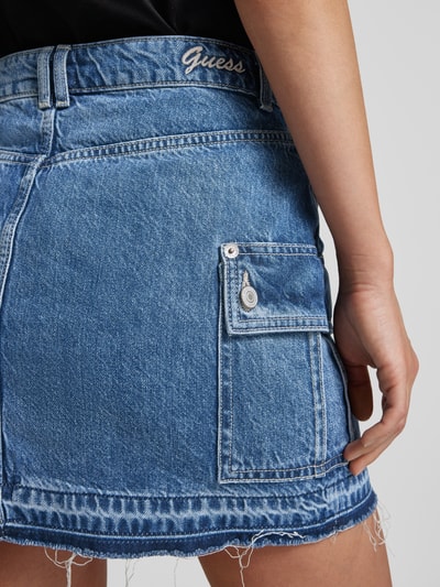 Guess Jeansrock mit Fransen Modell 'VIVETTE' Jeansblau 3