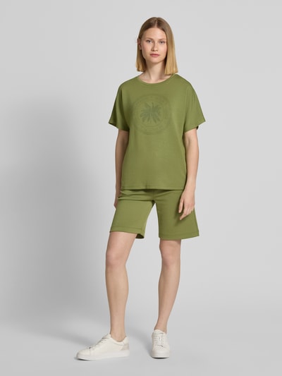 Soyaconcept Sweatshorts mit elastischem Bund Modell 'Banu' Khaki 1