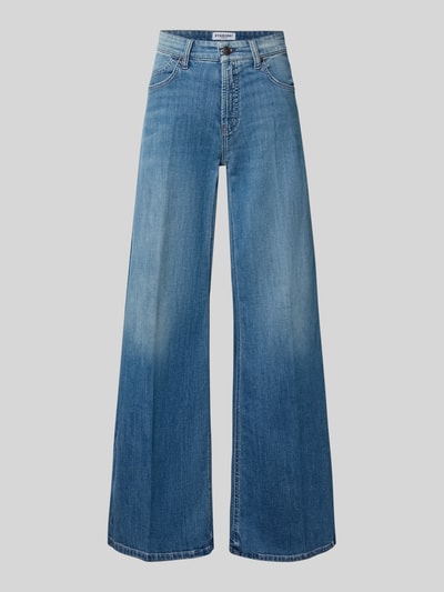 CAMBIO Wide & loose fit jeans van katoenmix model 'PALAZZO FLARE' Lichtblauw - 1