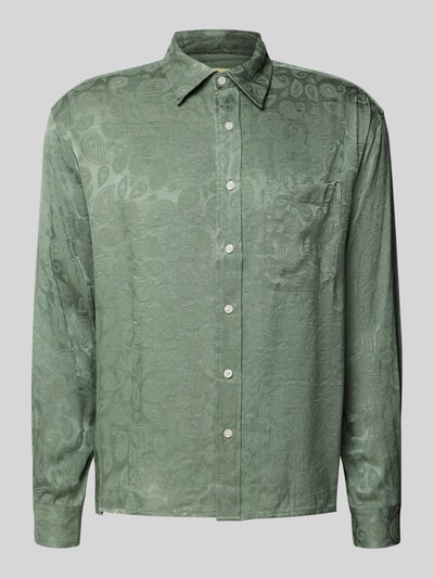 WOODBIRD Vrijetijdsoverhemd met knoopsluiting, model 'Buzo' Lindegroen - 2