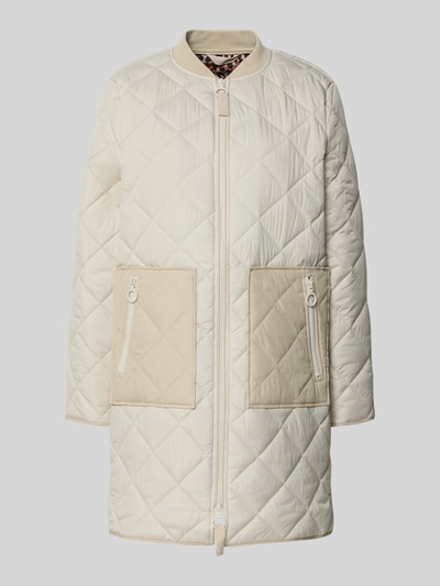 Christian Berg Woman Selection Relaxed Fit Steppmantel mit Stehkragen Kitt 2