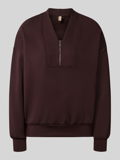 Soyaconcept relaxed fit sweatshirt van modalmix model 'BANU' Chocoladebruin - 1
