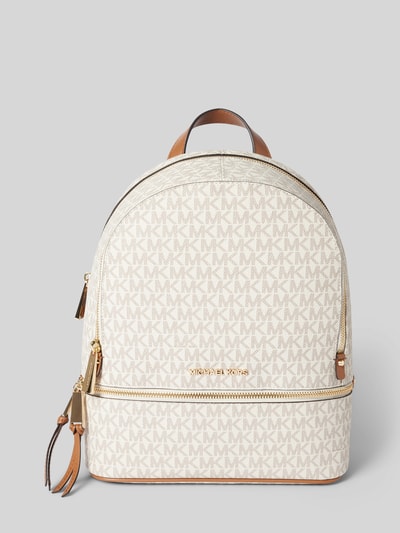 MICHAEL Michael Kors Rucksack mit Label-Applikation Modell 'RHEA ZIP' Offwhite 2