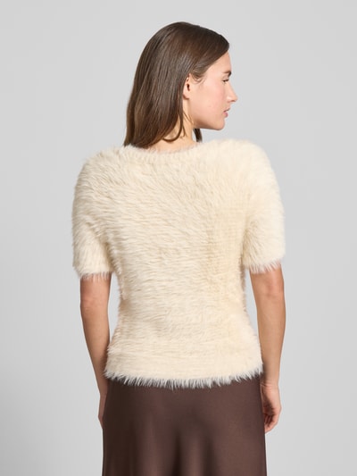 Vero Moda Regular Fit Strickpullover in Kunstfell-Optik Modell 'FLUFFY' Ecru 5