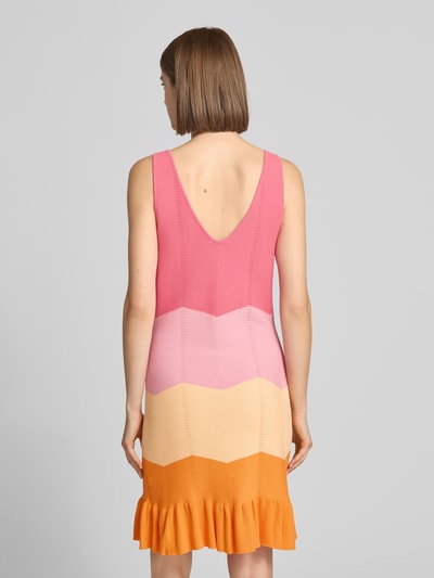 OH APRIL Strickkleid aus Viskose-Mix Modell 'Jany' Orange Melange 5