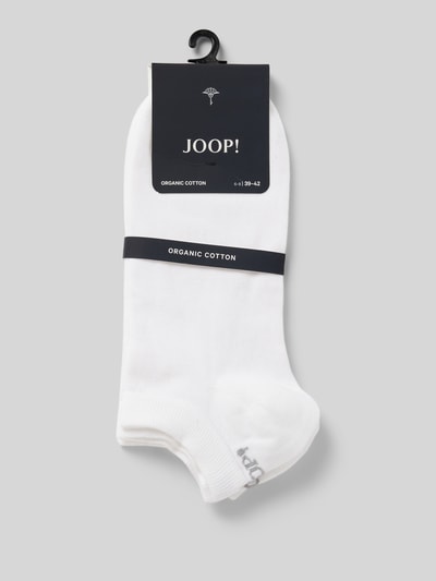 JOOP! Collection Sneakersokken met labelprint Wit - 3