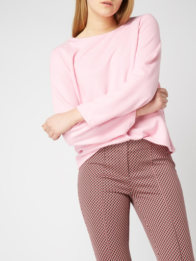 Only Boxy Fit Pullover mit Rippenstruktur Rosa 4