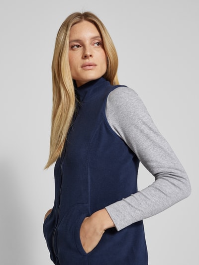 Christian Berg Woman Fleecegilet met opstaande kraag Donkerblauw - 3