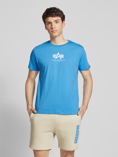 Alpha Industries T-Shirt mit Label-Print Hellblau 4