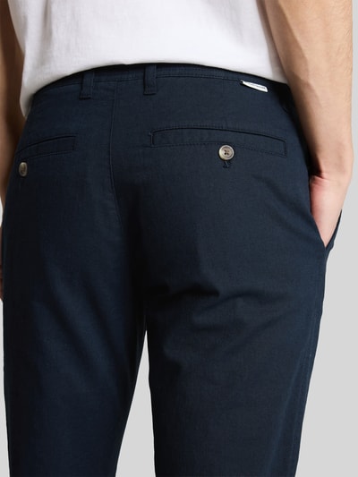 Tom Tailor Regular Fit Chino aus Leinen-Baumwolle-Mix Marine 3