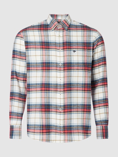 Fynch-Hatton Koszula flanelowa o kroju regular fit z bawełny  Brudny biały 2