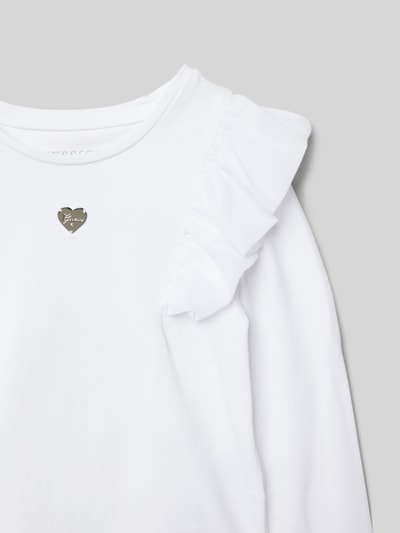 Guess Longsleeve mit Label-Detail Weiss 2