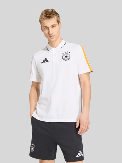adidas Sportswear Regular Fit T-Shirt aus reiner Baumwolle Modell 'Deutschland DNA Polo WM 2026' Weiss 4