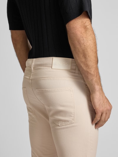 BOSS Slim fit stoffen broek van katoenmix, model 'DELAWARE' Offwhite - 3