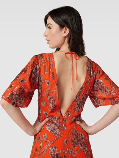 Bash Maxikleid mit Allover-Muster Orange 3