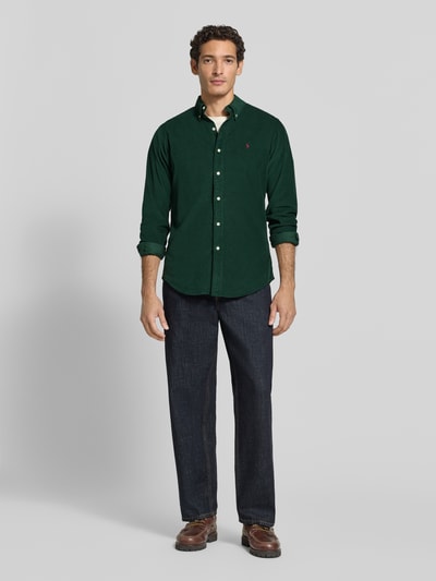 Polo Ralph Lauren Custom Fit Freizeithemd aus reiner Baumwolle Dunkelgruen 1