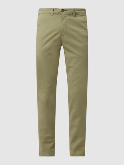 SELECTED HOMME Slim fit chino met stretch, model 'Miles' Olijfgroen - 2