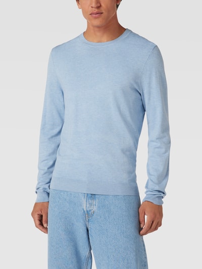 MCNEAL Pullover mit geripptem Rundhalsausschnitt Bleu Melange 4