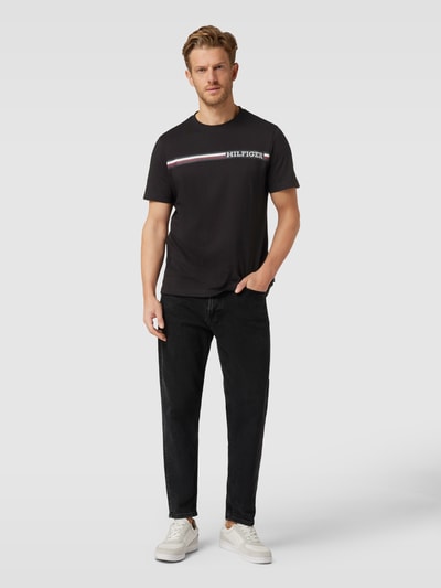 Tommy Hilfiger T-Shirt mit Label-Print Black 1