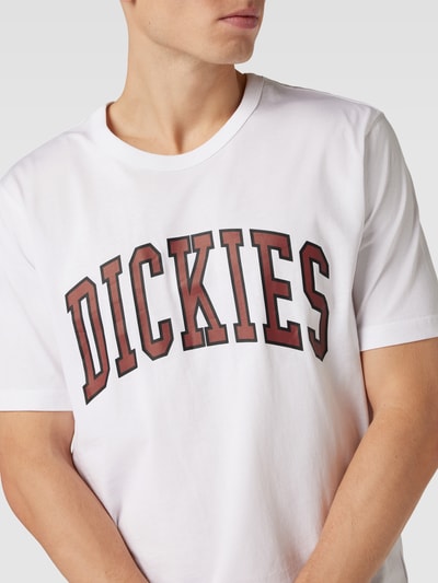 Dickies T-shirt met labelprint, model 'AITKIN' Wit - 3