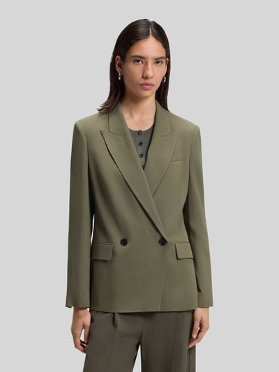 BOSS Regular fit korte blazer van viscosemix model 'JALETO12' Olijfgroen - 4