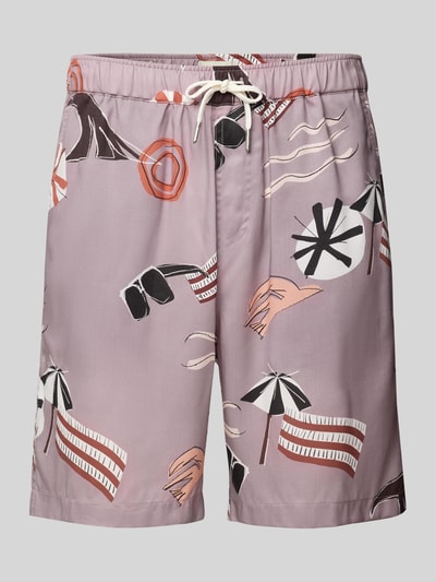 Scotch & Soda Relaxed Fit Bermudas mit Eingrifftaschen Modell 'FAVE' Mauve 2