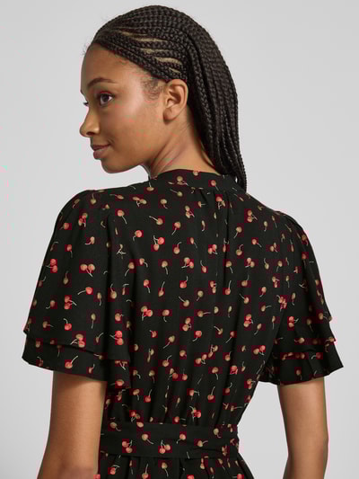 Only Sukienka mini taliowana z wiązanym paskiem model ‘NOVA’ Czarny 3