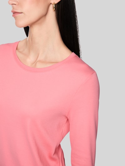 Marc Cain Shirt met lange mouwen met afgeronde zoom van puur katoen Felroze - 3