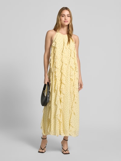 YAS Cocktailkleid mit Neckholder Modell 'FINILLO' GELB 1