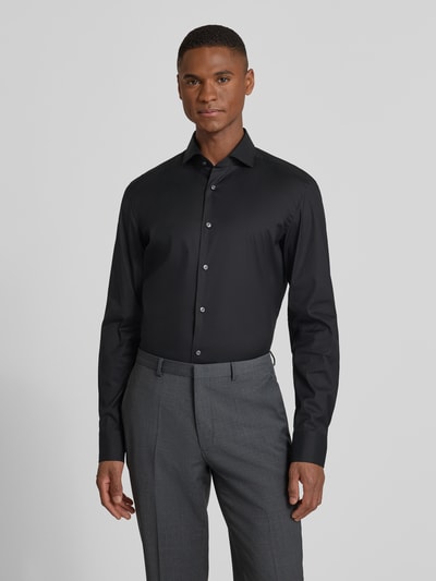BOSS Slim Fit Business-Hemd mit Stretch-Anteil Modell 'Hank Hai' Black 4